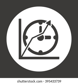 Business graph and chart  icon, vector illustration. Flat design style