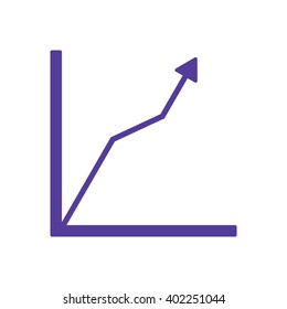 Business graph and chart  icon, vector illustration. Flat design style 