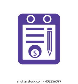 Business graph and chart icon, vector illustration. Flat design style
