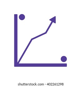 Business graph and chart  icon, vector illustration. Flat design style 