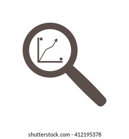 Business graph and chart  icon, vector illustration. Flat design style 
