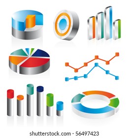 Business graph, chart icons