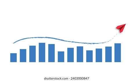 gráfico de trabajo. la idea del crecimiento económico.
