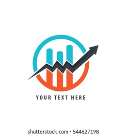 Business Graph or Chart on Circle