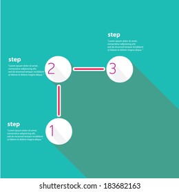 Business graph and chart on stylish turquoise background. vector illustration