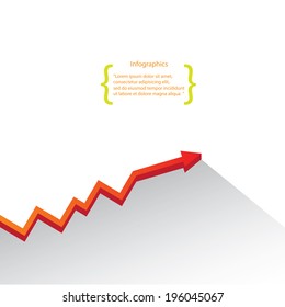 Business graph and chart on white background. vector illustration