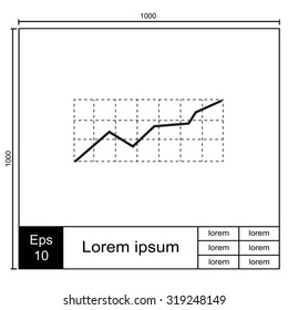 Business graph and chart. Vector icon