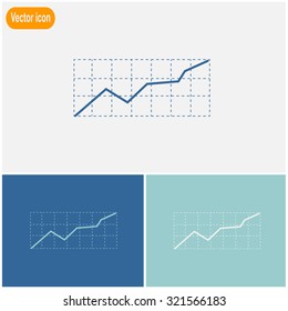 Business graph and chart. Vector icon