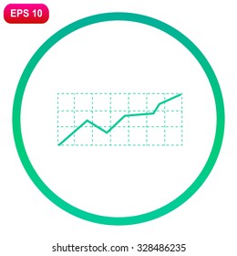 Business graph and chart. Vector icon