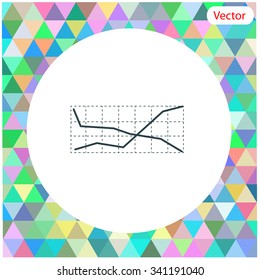 Business graph and chart. Vector icon