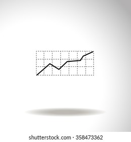 Business graph and chart. Vector icon