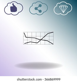 Business graph and chart. Vector icon