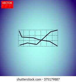 Business graph and chart. Vector icon
