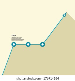 Business graph and chart. vector illustration