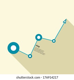 Business graph and chart. vector illustration