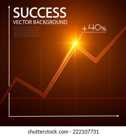 Business graph and chart. Vector illustration