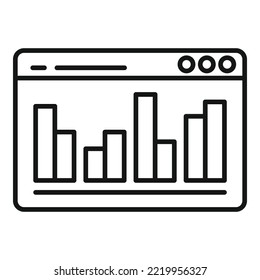 Business Graph Comparison Icon Outline Vector. Scale Compare. Money Finance