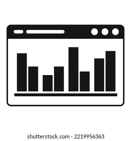 Business Graph Comparison Icon Simple Vector. Scale Compare. Money Finance