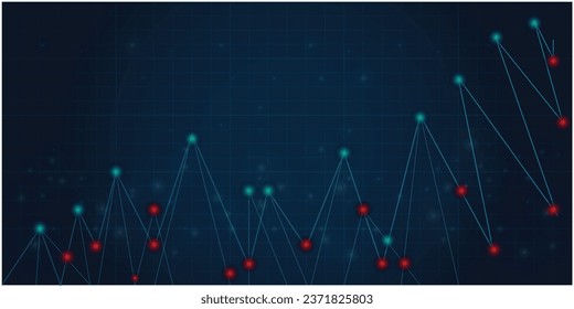 business graph,  dot network board, stock market background