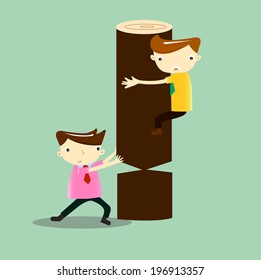 Business graph embracing And a rival to break