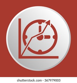Business graph . Flat design style.
