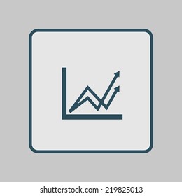 Business graph. Flat icon of graph