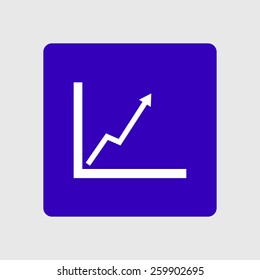 Business graph. Flat icon of graph