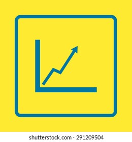 Business graph. Flat icon of graph