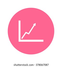 Business graph. Flat icon of graph