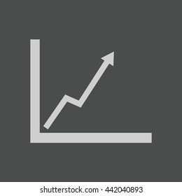 Business graph. Flat icon of graph