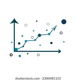 business graph  flat vector graphic in white background vector.