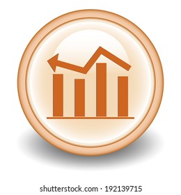 Business graph: fluctuations in growth and reduction