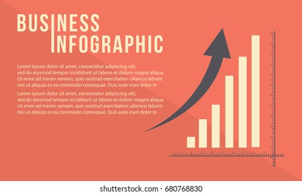 Business graph with growth arrow design Business graph with growth arrow design