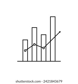 estilo de esquema de diseño de iconos de crecimiento de gráficos de negocios