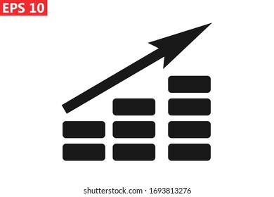 Gráfico empresarial Ilustración vectorial de icono alto