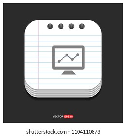 Business graph icon