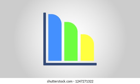 Business graph icon.