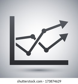 Business graph icon