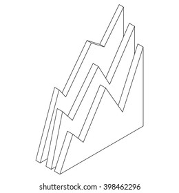 Business graph icon