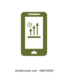 Business graph icon.
