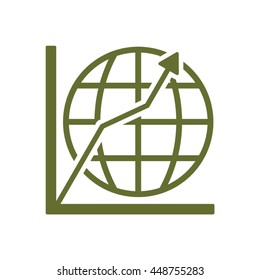 Business graph icon.