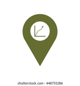 Business graph icon.