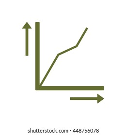 Business graph icon.