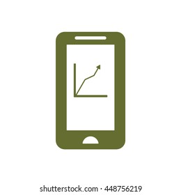 Business graph icon.