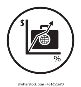Business graph icon.