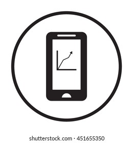Business graph icon.