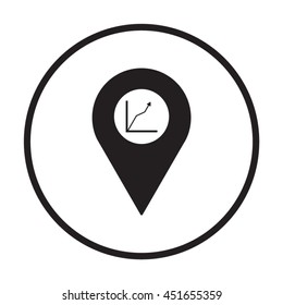 Business graph icon.