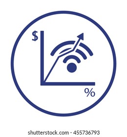 Business graph icon.
