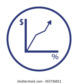 Business graph icon.