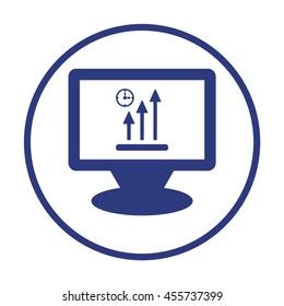 Business graph icon.